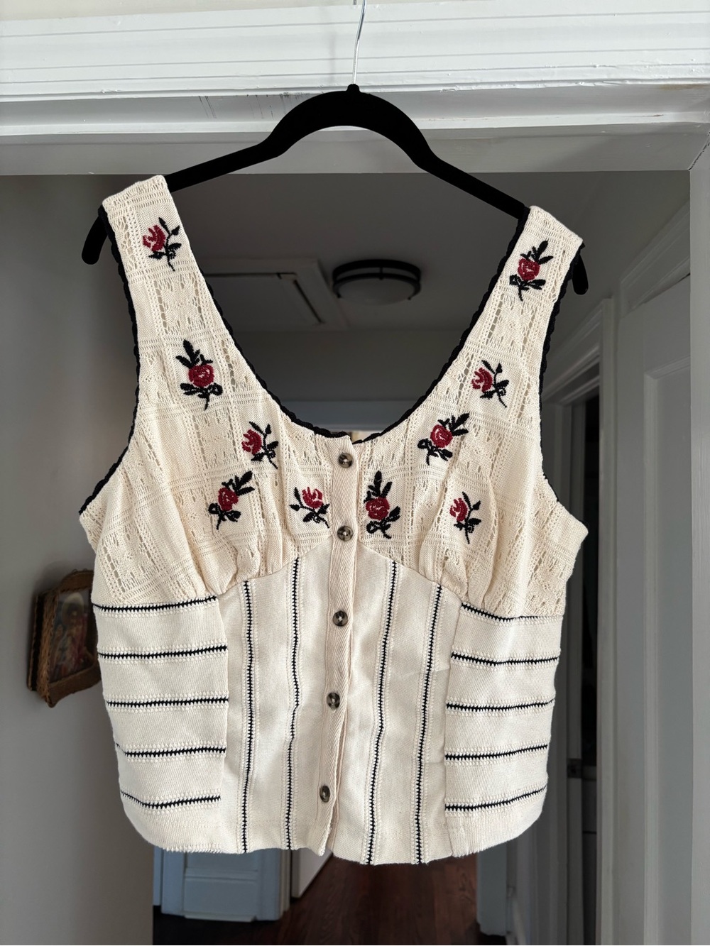 NWT Free People Rose Bud Knit Top
Size Large